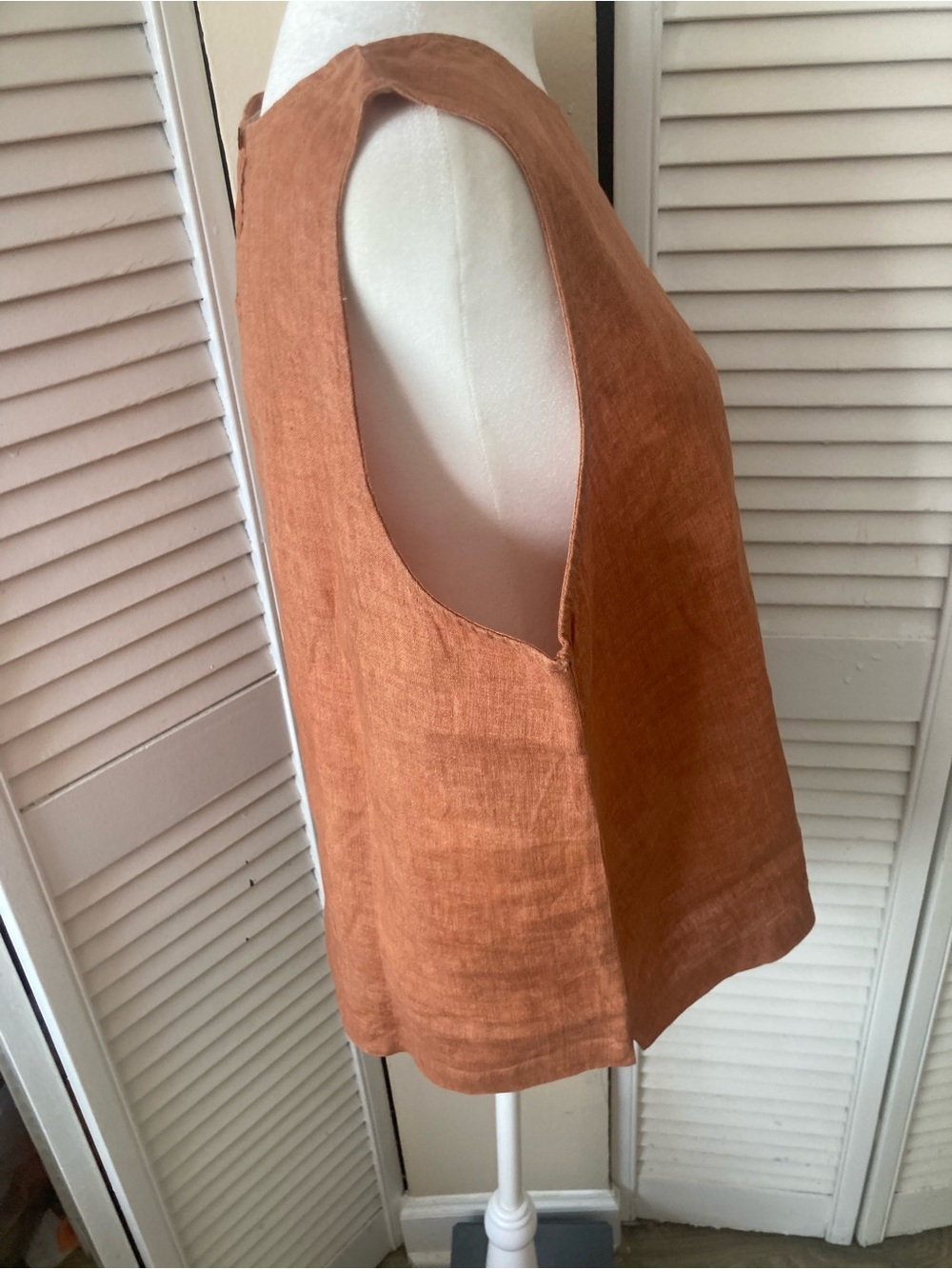 Washed Organic Linen Delave Shell L - Picture 8 of 10